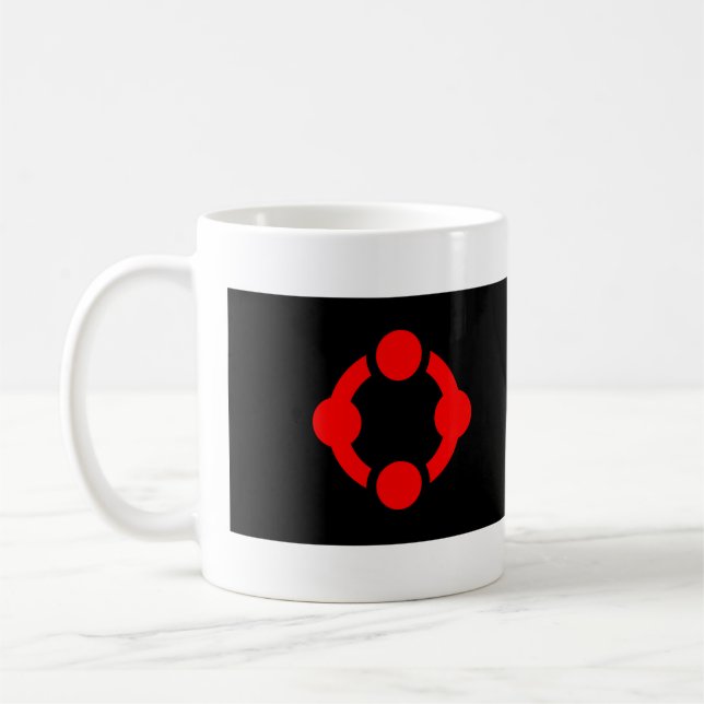Nischproudflagga (Svart) Kaffemugg (Vänster)