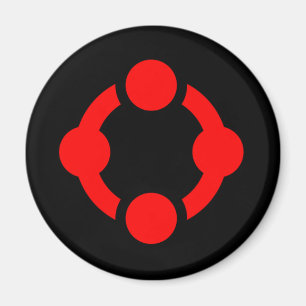 Nischproudflagga (Svart) Magnet