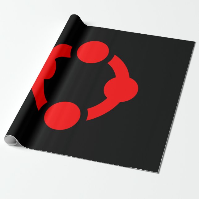 Nischproudflagga (Svart) Presentpapper (Utrullad)