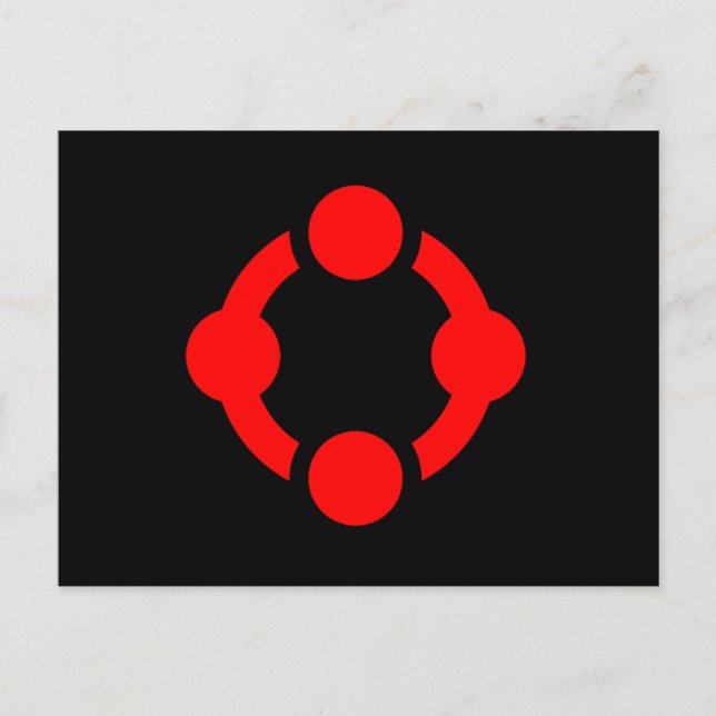 Nischproudflagga (Svart) Vykort (Framsida)