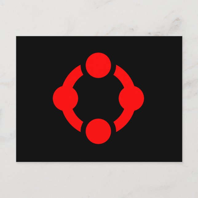 Nischproudflagga (Svart) Vykort (Framsida)