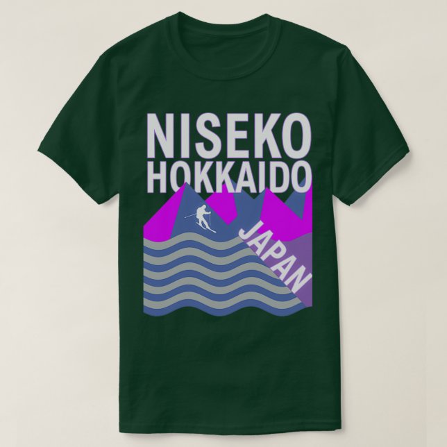 Niseko Hokkaido Island Japan Ski Resort Snowboard  T Shirt (Design framsida)