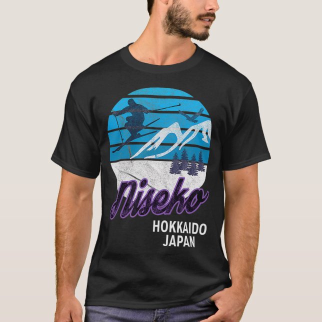 Niseko Hokkaido Island Japan Ski Resort T Shirt (Framsida)