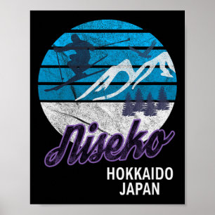Niseko Hokkaido Island Japan Skidort Snowboard Poster