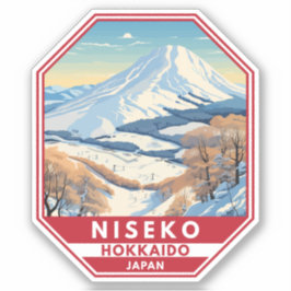 Niseko Hokkaido Japan Winter Travel Art Vintage Klistermärken