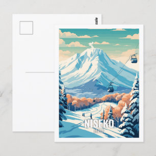 Niseko Japan Berömd Travel Ställe Vykort