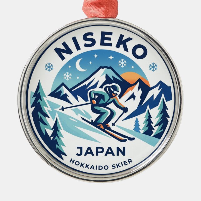 Niseko Japan Julgransprydnad Metall (Framsidan)