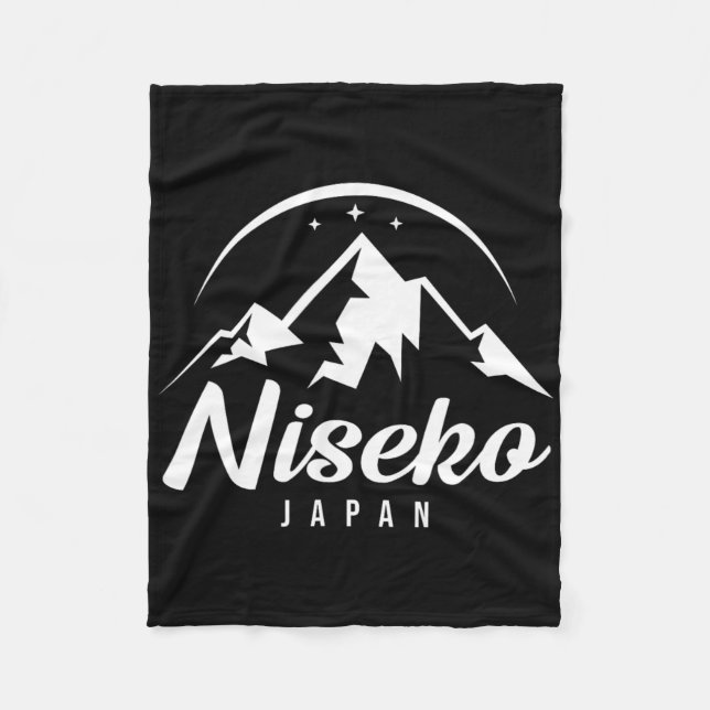 Niseko Japan Ski Resort Skiing Snowboarding Fleecefilt (Framsidan)