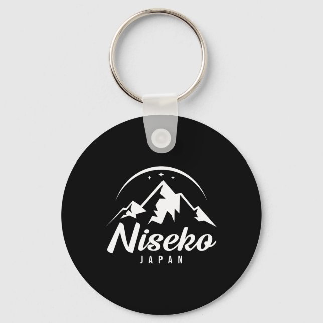 Niseko Japan Ski Resort Skiing Snowboarding Nyckelring (Framsida)