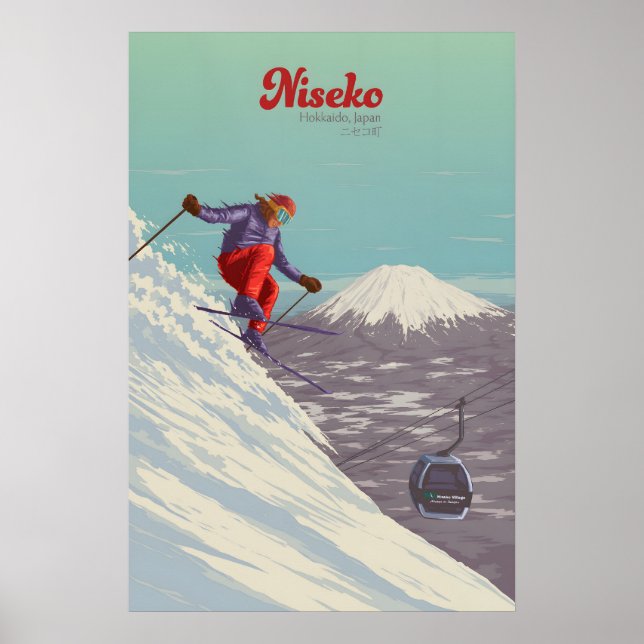 Niseko Japan Skidort Resorera Poster (Framsidan)