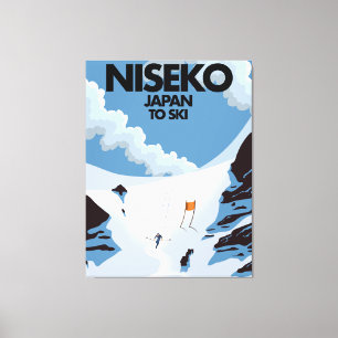 Niseko Japan-skidtryck Canvastryck