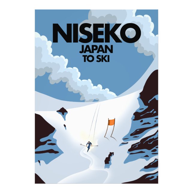 Niseko Japan-skidtryck Fototryck (Framsidan)