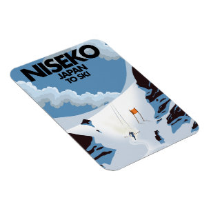 Niseko Japan-skidtryck Magnet