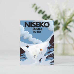 Niseko Japan-skidtryck Vykort