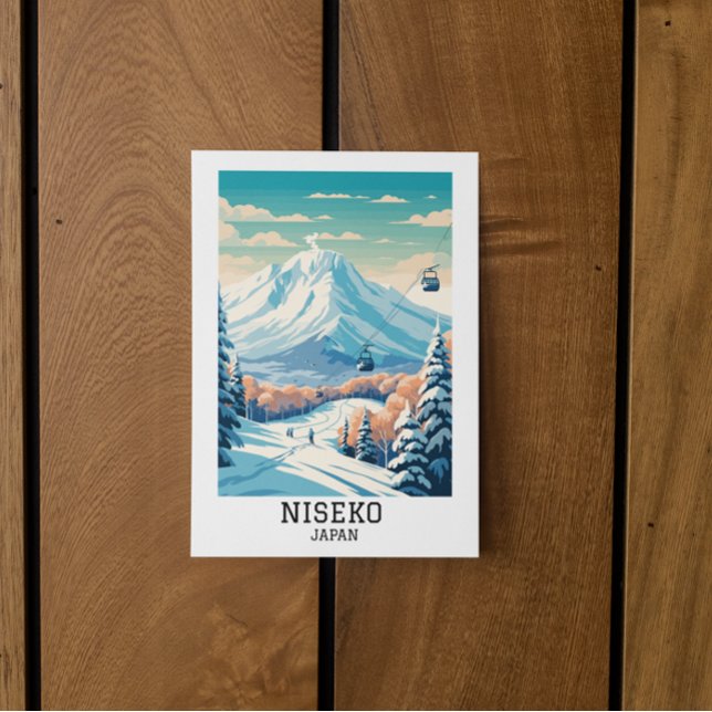 Niseko Japan Winter Travel Vykort (niseko japan travel postcard)