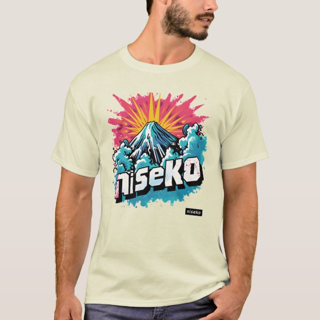 Niseko Retro Ski Blast - Hip Winter Resort Tee (Framsida)