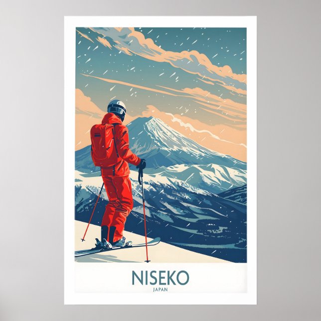 Niseko skidtryck - Japan 1 Poster (Framsidan)