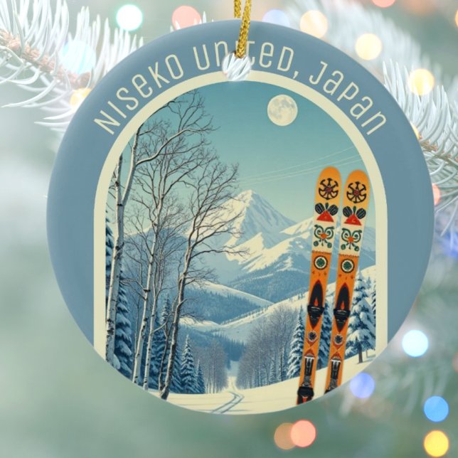 Niseko United Japan Hokkaido ski souvenir  Julgransprydnad Keramik (Skapare uppladdad)