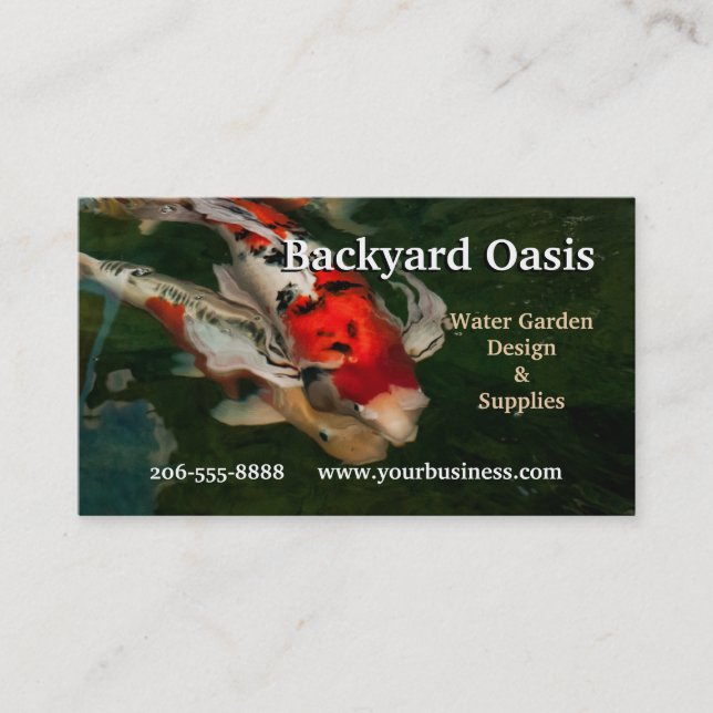 Nishikigoi intryck visitkort (Framsida)