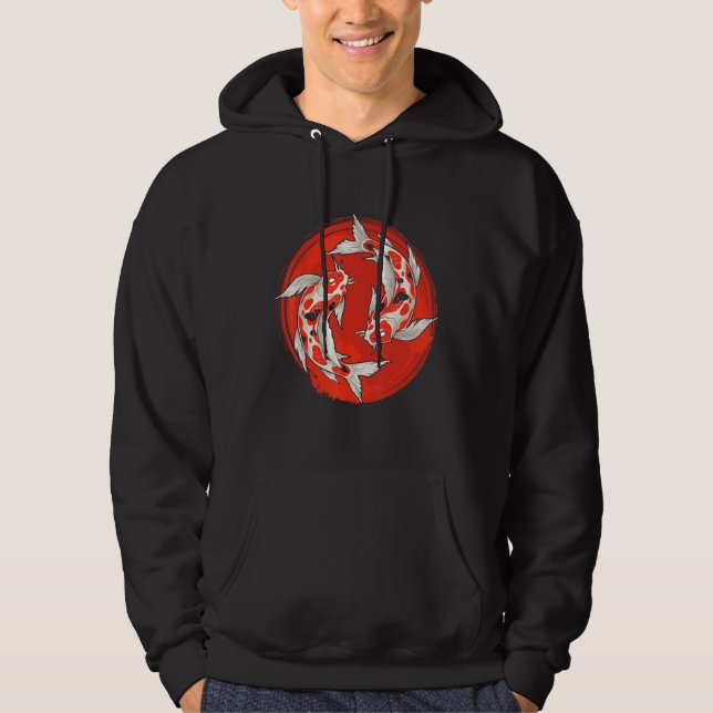 Nishikigoi Koi Asian Carp Pond Fish Japanese Koi F Hoodie (Framsida)
