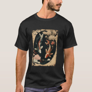 Nishikigoi Koi Carp Fish Japansk Art Cherry T Shirt