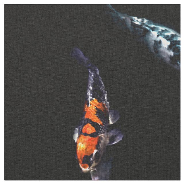 Nishikigoi Koi Colorationfiskar Tyg (Närbild)