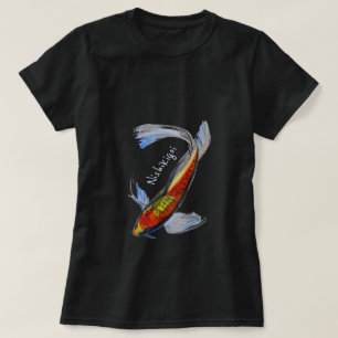 Nishikigoi ord för den japanska karpkonsten Koi T Shirt