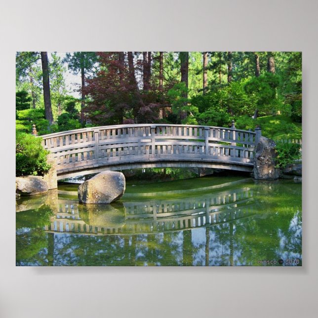 Nishinomiya Japanska Garden vid Manito Park Poster (Framsidan)