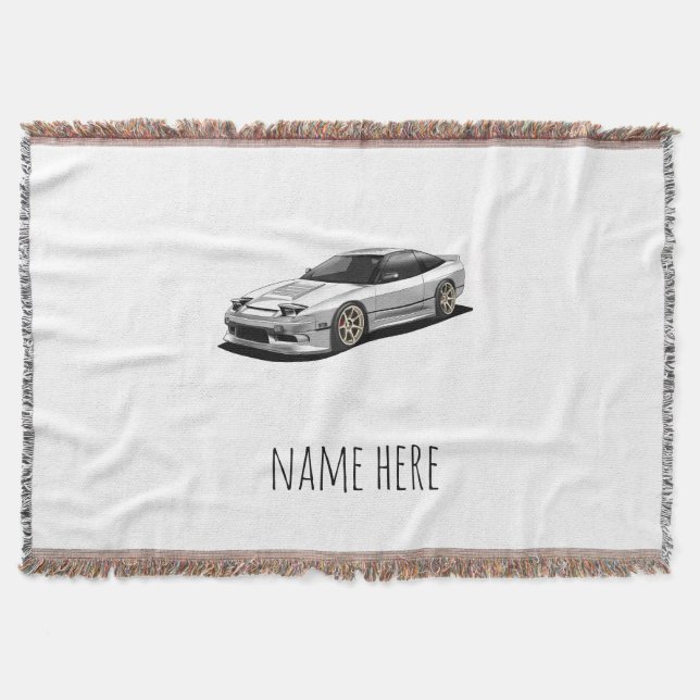 nissan 240sx handritad konst  filt (Framsidan)