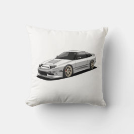 nissan 240sx handritad konst kudde