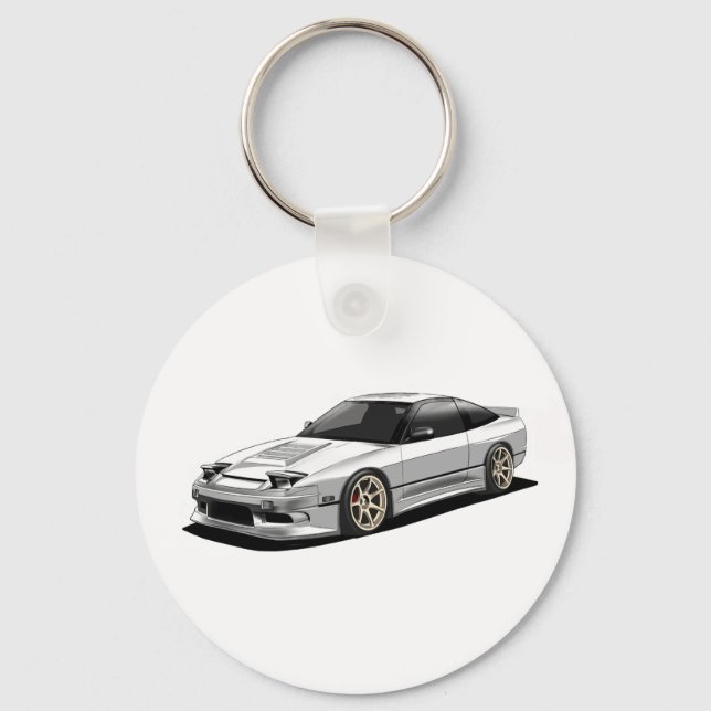 nissan 240sx handritad konst  nyckelring (Framsida)