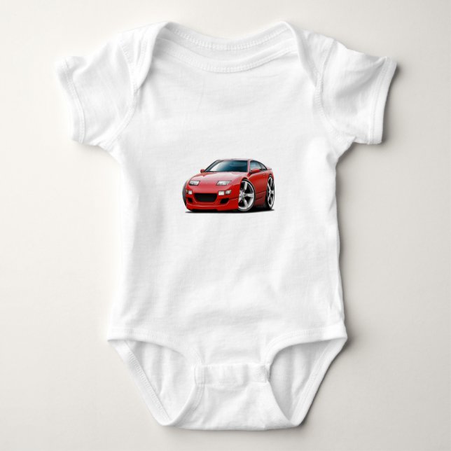 Nissan 300ZX röd bil Tee Shirt (Framsida)