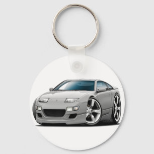 Nissan 300ZX Silver-bil Nyckelring