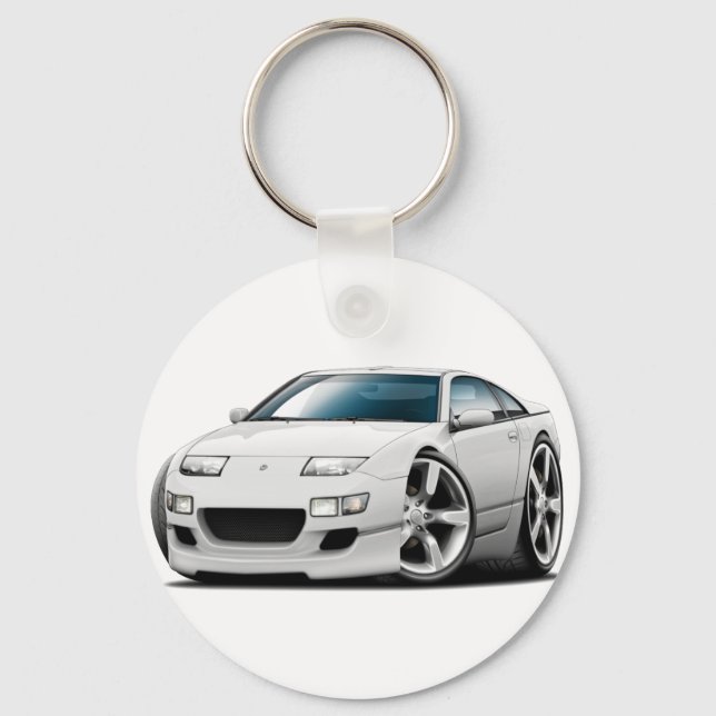 Nissan 300ZX Vit bil Nyckelring (Framsida)