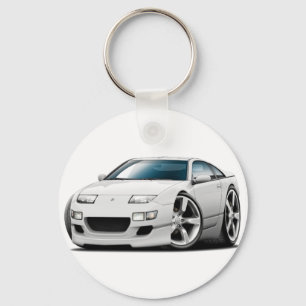 Nissan 300ZX vitbil Nyckelring