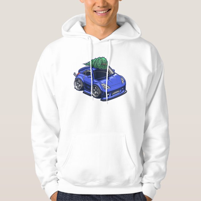 Nissan 350z julgran present hoodie (Framsida)