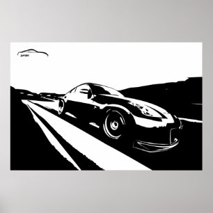 Nissan 350z Rolling Shot Poster