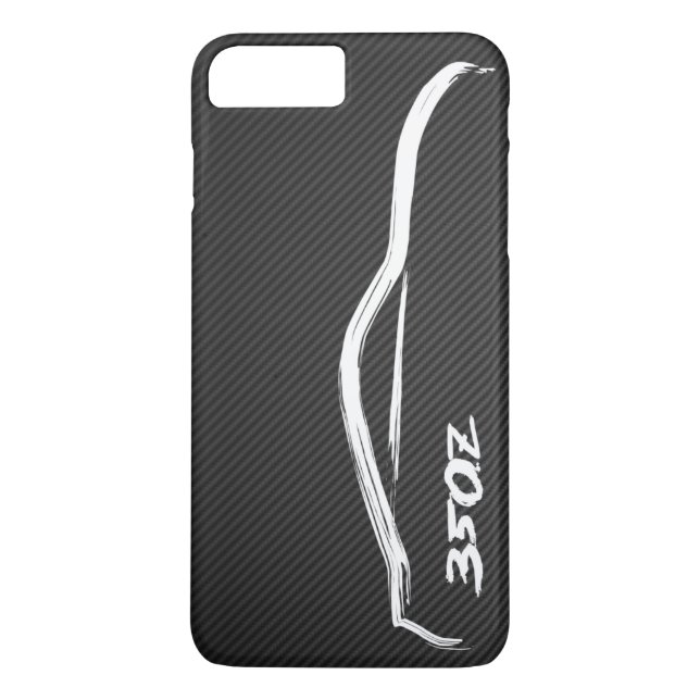 Nissan 350Z Vit Silhuett Logo Case-Mate iPhone Skal (Baksida)