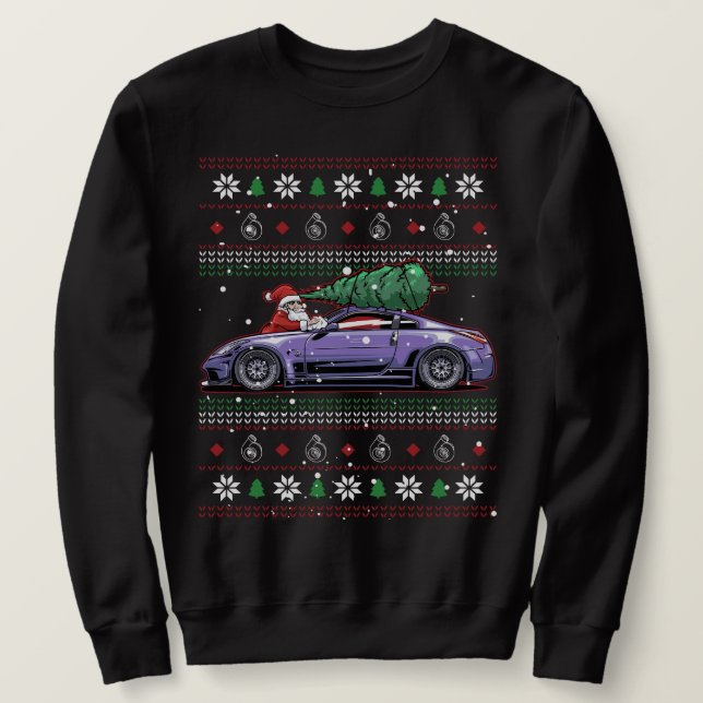 Nissan 350z z33 Mysigt jul Lång Ärmad Tröja (Design framsida)