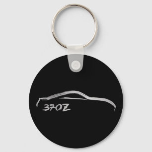 Nissan 370Z-Logotyp med svart bakgrund Nyckelring