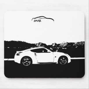 Nissan 370z Mousepad med svart borstar slår Musmatta
