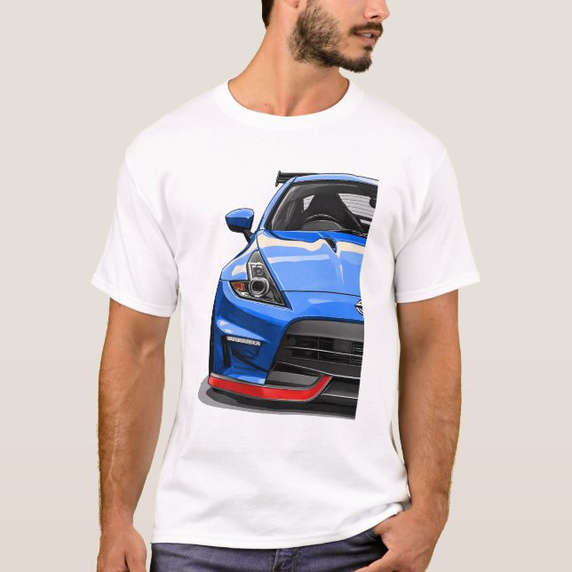 Nissan 370Z Nismo Z34 JDM Bilillustration T Shirt (Framsida)
