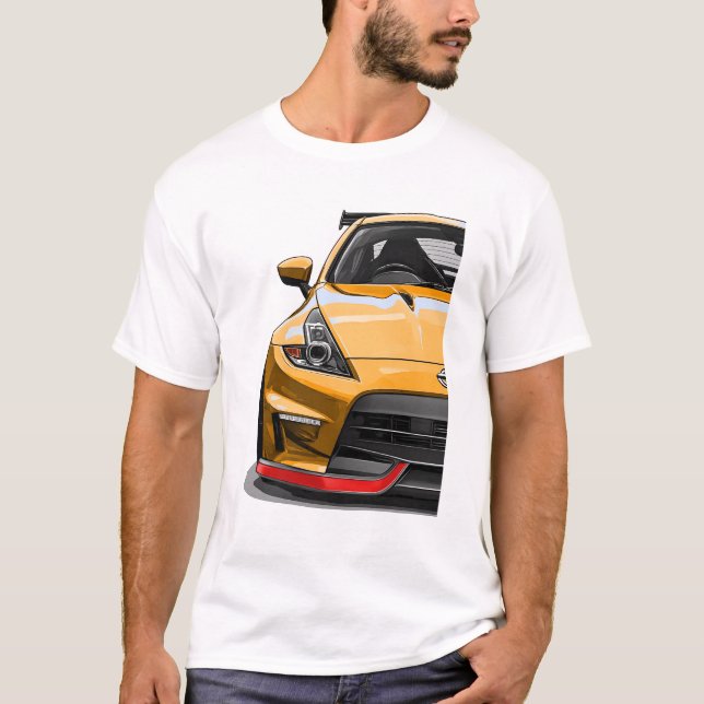 Nissan 370Z Nismo Z34 JDM Bilillustration T Shirt (Framsida)