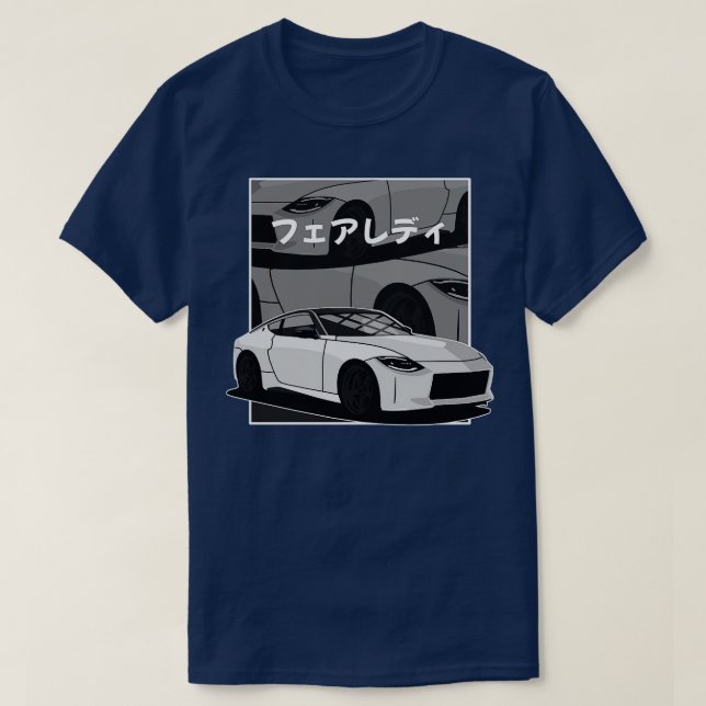 Nissan 400z z35 japanska Tecknader T Shirt (Design framsida)