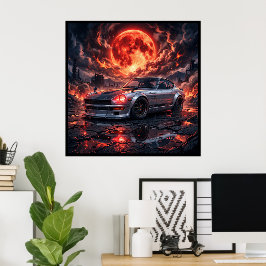 Nissan Fairlady 240z Under en blodröd måne Poster
