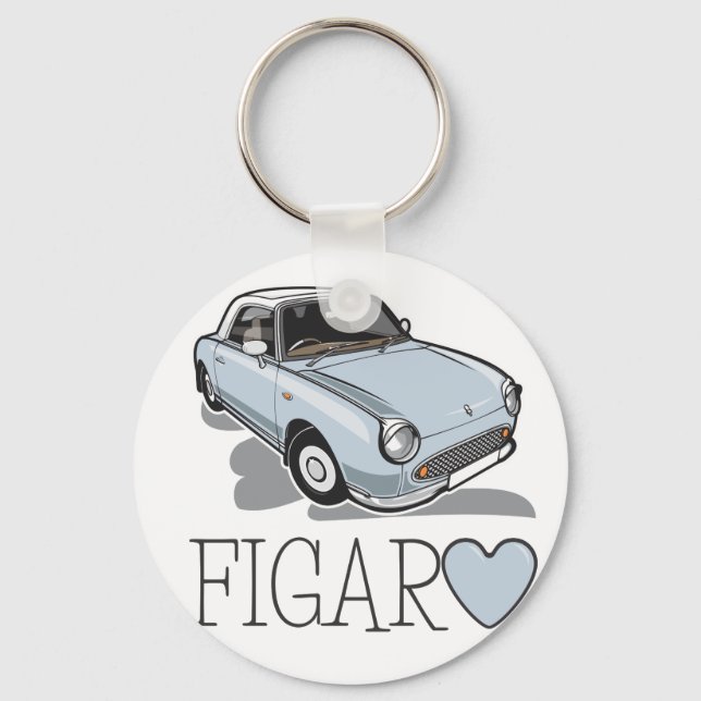 Nissan Figaro Blek Aqua Nyckelring (Framsida)