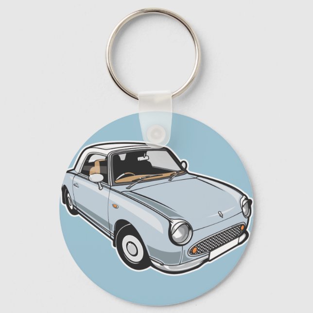 Nissan Figaro Blek Aqua Nyckelring (Framsida)