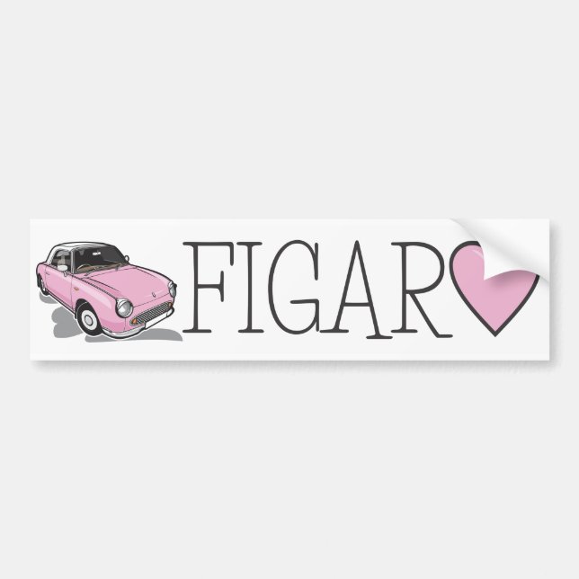 Nissan Figaro Bumper Sticker Bildekal (Framsidan)