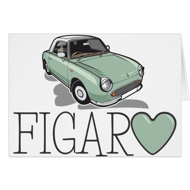 Nissan Figaro Emerald Grönt Hälsningskort (Framsidan Horizontal)