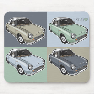 Nissan Figaro i fyra färger Musmatta